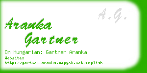 aranka gartner business card